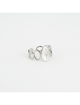 BAGUE ZAG CERCLE ACIER